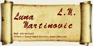 Luna Martinović vizit kartica